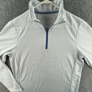 Vineyard Vines Pullover Medium Sankaty Quarter Zip Performance On-the-go Blue